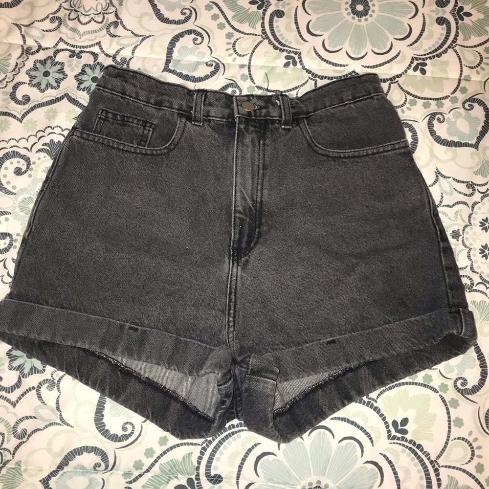 American Apparel Black high waisted shorts